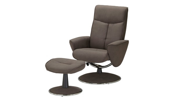 Bild 1 von Relaxsessel mit Fußablage  Abby grau Maße (cm): B: 82 H: 104,5 T: 110 Sessel