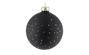 Weihnachtsbaumkugel schwarz Glas , Aluminium Maße (cm): H: 8  Ø: [8.0] Dekoration