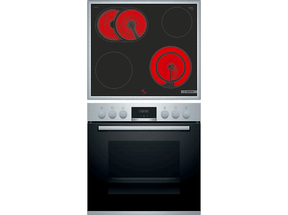 Bild 1 von BOSCH HND211RS62, Einbauherdset (Glaskeramikkochfeld, A, 66 Liter)