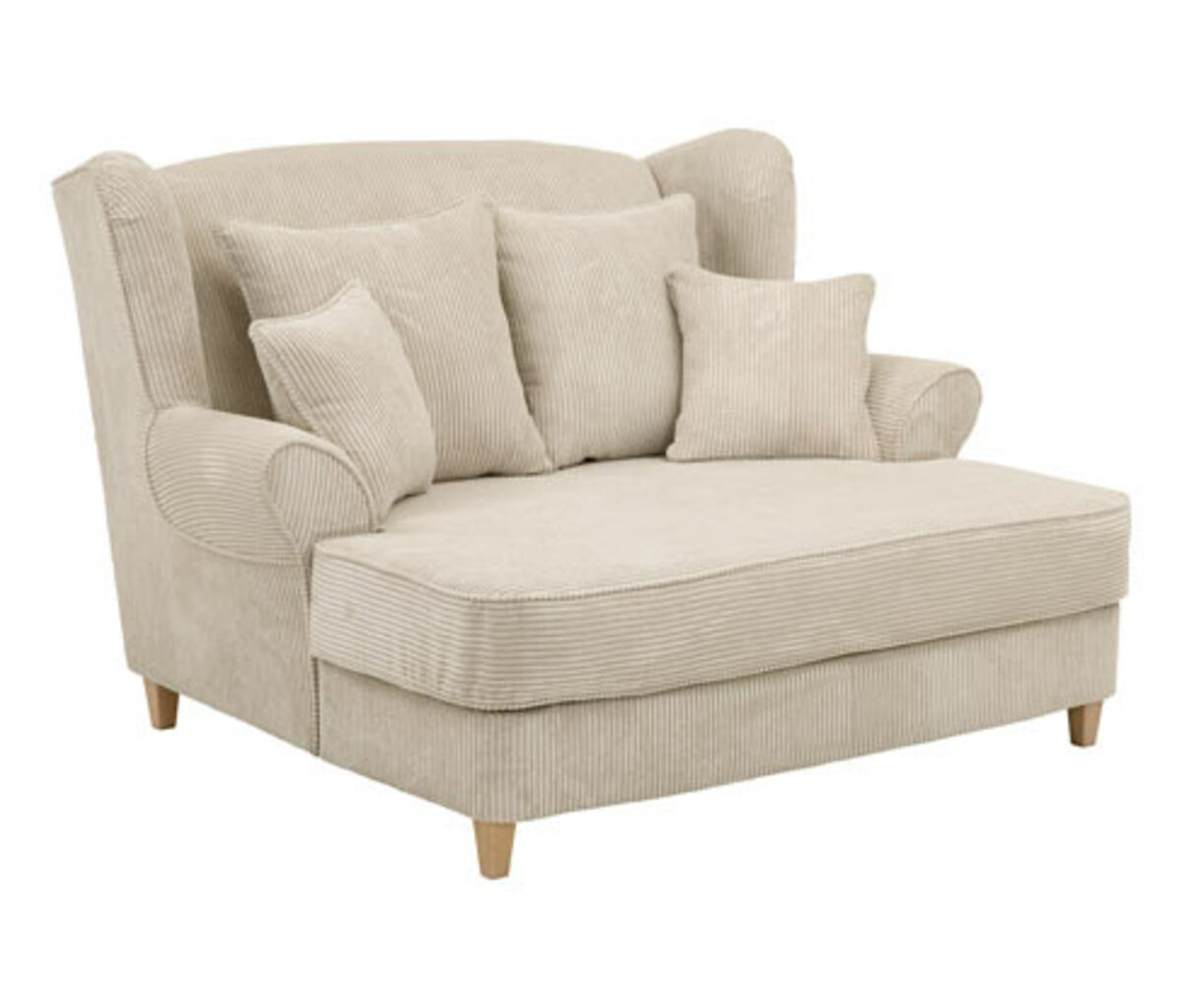 Bild 1 von XXL-Ohrensessel »Harvard« in Cordstoff,, beige