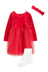 C&A Baby-Outfit-3 teilig, Rot, Größe: 56