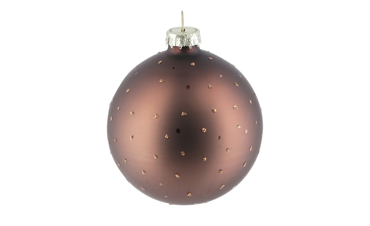 Bild 1 von Weihnachtsbaumkugel braun Glas , Aluminium Maße (cm): H: 8  Ø: [8.0] Dekoration