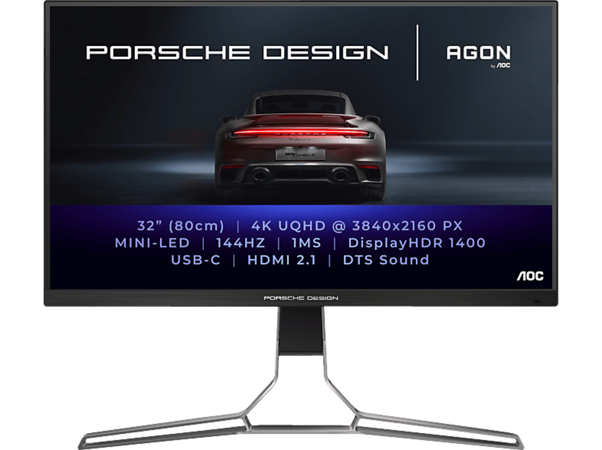 Bild 1 von AOC Porsche Design AGON PRO PD32M 31,5 Zoll UHD 4K Designer-Monitor (1 ms Reaktionszeit, 144 Hz)