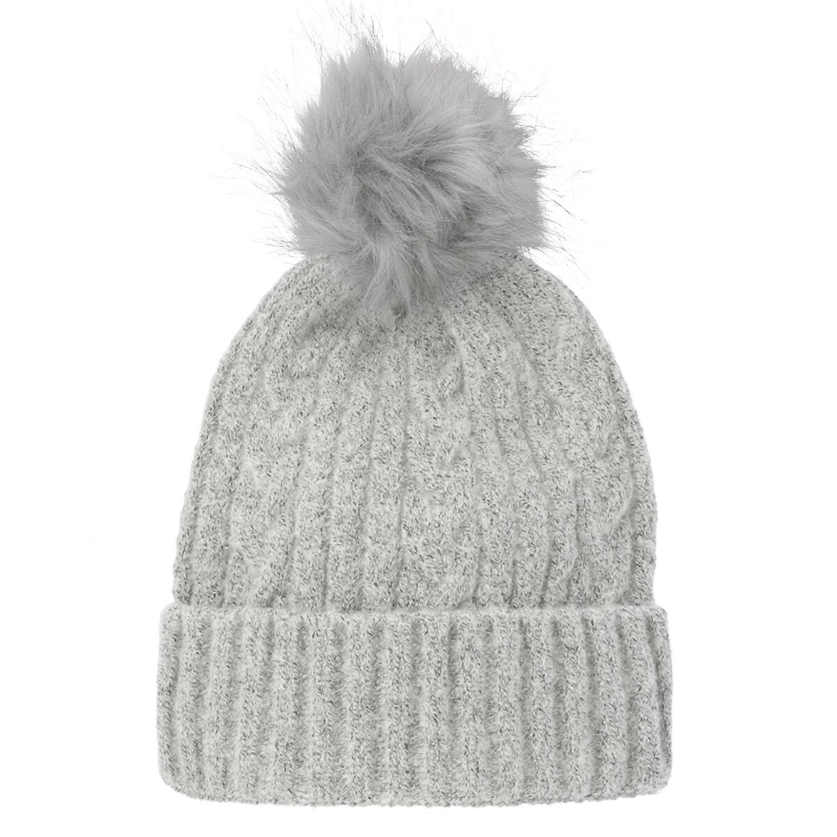 Bild 1 von Damen Strickmütze mit Pompon