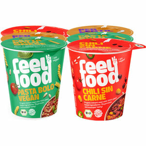 feelfood® BIO Probierpaket mit Chili sin Carne, Pasta Bolo & Roten Linsen Dal, 6er Pack