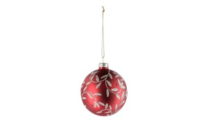 Weihnachtsbaumkugel rot Glas , Aluminium Maße (cm): H: 8  Ø: [8.0] Dekoration