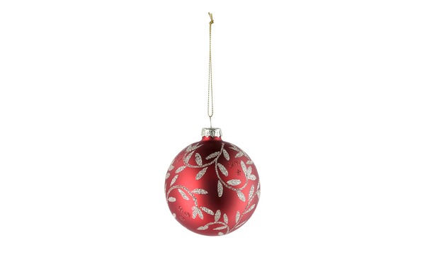 Bild 1 von Weihnachtsbaumkugel rot Glas , Aluminium Maße (cm): H: 8  Ø: [8.0] Dekoration