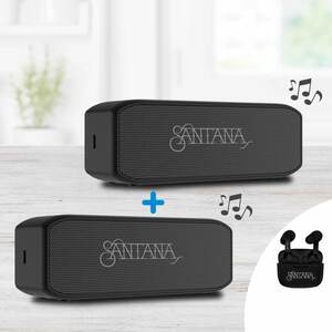 Carlos Santana Samba Bluetooth Lautsprecher 1+1 GRATIS inkl. Bluetooth Earbuds