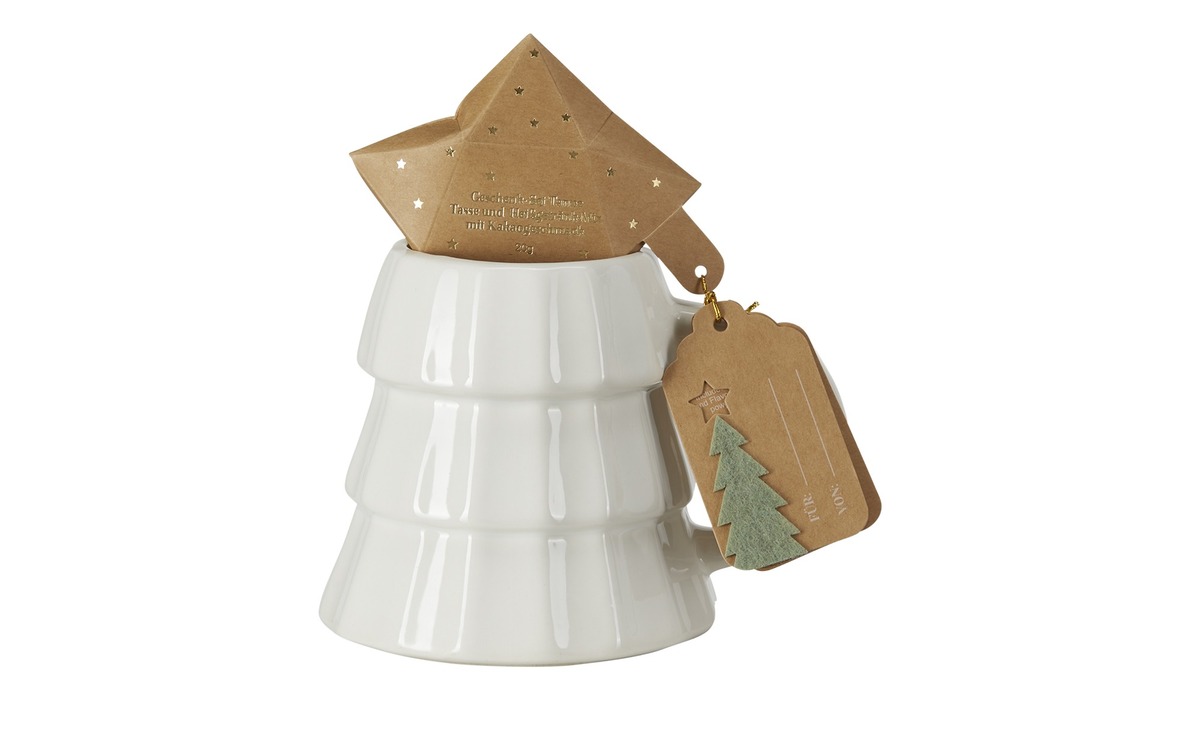 Bild 1 von Geschenkset   Hot Chocolate weiß Dolomite, Papier Maße (cm): B: 13,5 H: 8,5 T: 18 Küchenzubehör