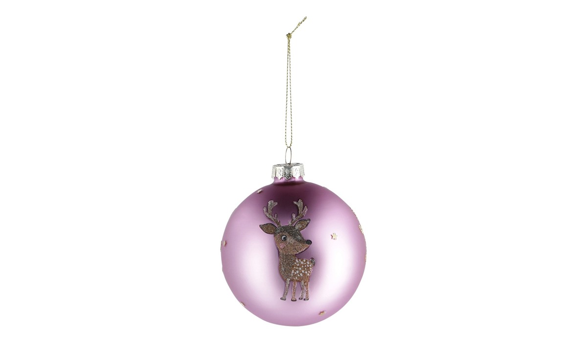 Bild 1 von Weihnachtsbaumkugel lila/violett Glas , Aluminium Maße (cm): H: 8  Ø: [8.0] Dekoration