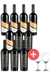 10er-Paket 98 Luca Maroni Punkte Rotweine inkl. Schott-Zwiesel Taste Gläser - Weinpakete