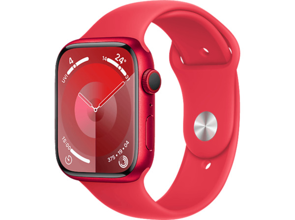Bild 1 von APPLE Watch Series 9 GPS + Cellular 45 mm Smartwatch Aluminium Fluorelastomer, 130 - 180 mm, (PRODUCT) RED