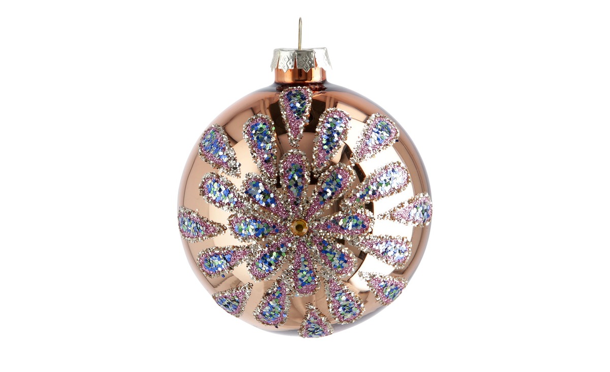 Bild 1 von Weihnachtsbaumkugel kupfer Glas , Aluminium Maße (cm): H: 8  Ø: [8.0] Dekoration