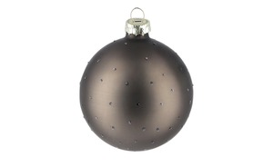 Weihnachtsbaumkugel grau Glas , Aluminium Maße (cm): H: 8  Ø: [8.0] Dekoration