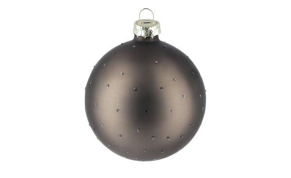Bild 1 von Weihnachtsbaumkugel grau Glas , Aluminium Maße (cm): H: 8  Ø: [8.0] Dekoration
