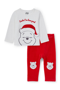C&A Winnie Puuh-Baby-Weihnachts-Winterpyjama-2 teilig, Rot, Größe: 68