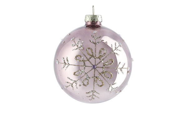 Bild 1 von Weihnachtsbaumkugel rosa/pink Glas , Aluminium Maße (cm): H: 8  Ø: [8.0] Dekoration