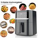 Bild 3 von iceagle Heißluftfritteuse Airfryer 562D XXL 5.5L Ohne Öl Fritteuse Heizluft LED-Touchscreen, 1400,00 W, 9 Kochprogramme