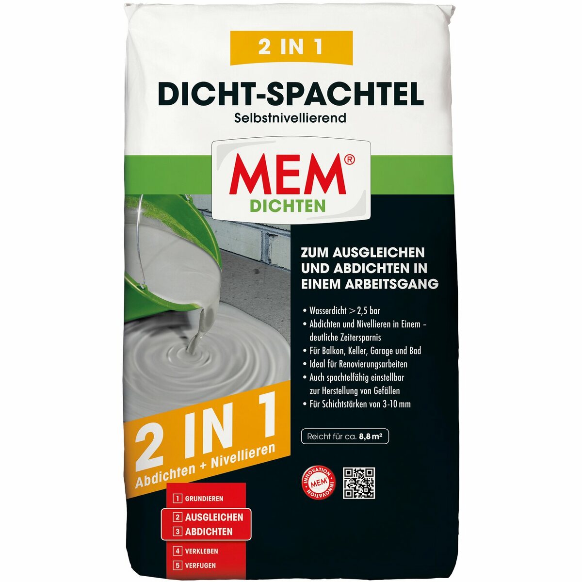 Bild 1 von MEM 2in1 Dicht-Spachtel 15 kg
