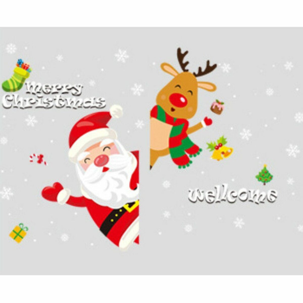 Bild 1 von Fenstersticker Fensterbilder Selbsthaftend Weihnachten ElektrostatischeFenstersticker, QttvbTna