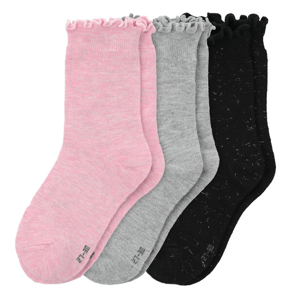 Bild 1 von 3 Paar Mädchen Socken mit Effektgarn