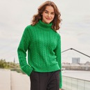 Bild 1 von Damen-Pullover mit Zopfmuster und Rollkragen
