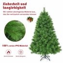 Bild 4 von COSTWAY Künstlicher Weihnachtsbaum, 180 cm, mit 586 Zweigen & Metallständer, PVC Nadeln, Grün