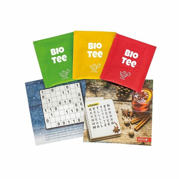 Bild 3 von Roth Adventskalender Rätsel & Heißgetränk, mit 24 x Bio-Heißgetränkbeuteln, Weihnachtskalender