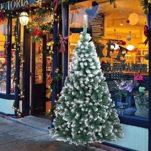 MDHAND Künstlicher Weihnachtsbaum 7ft 870 Zweig Spitze Spray weißer Weihnachtsbaum, Kiefern, mit Metallbügel