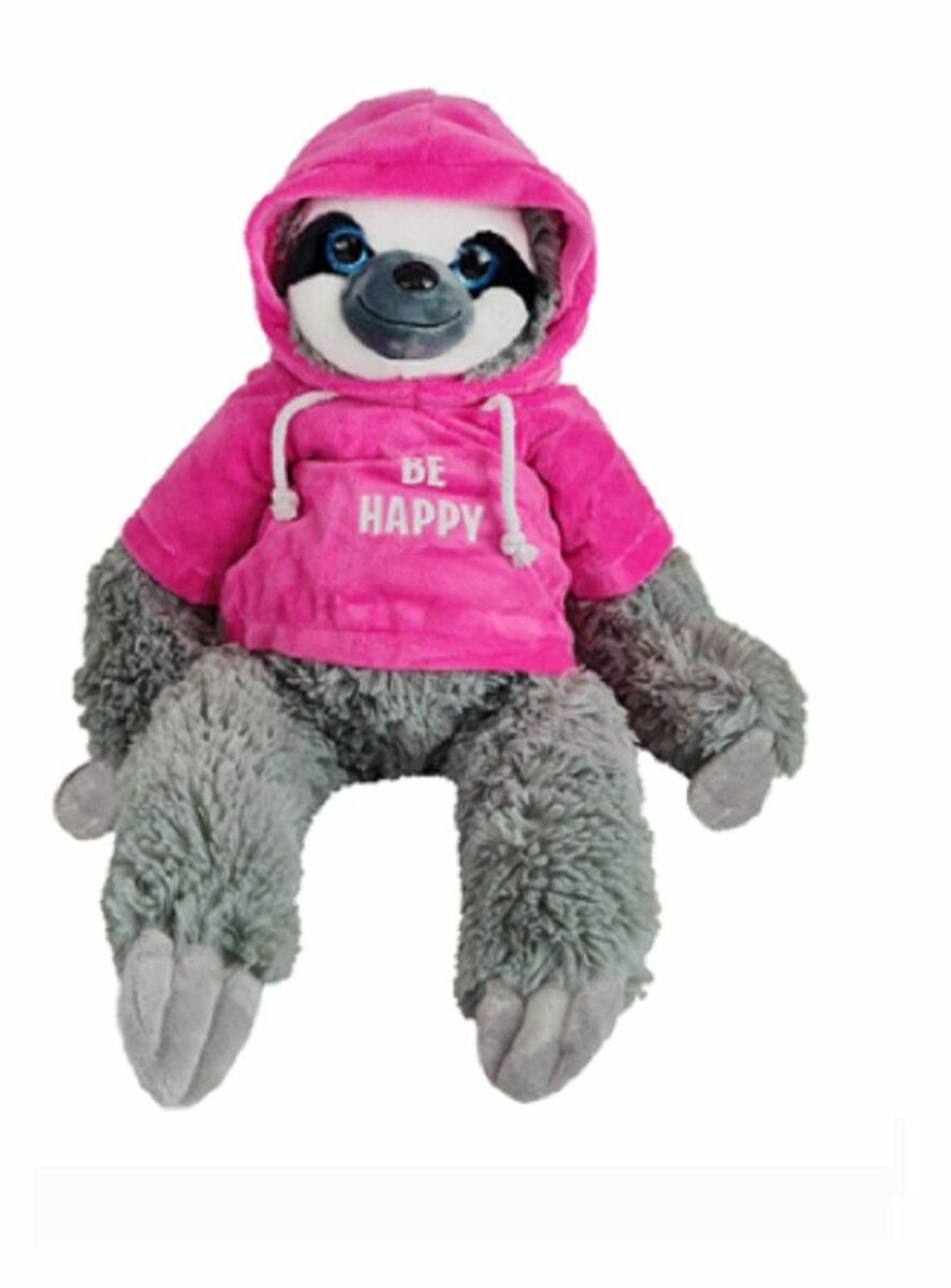 Bild 1 von soma Kuscheltier Faultier Kuscheltier grau XXL 40 cm Faultier Plüschtier Be Happy Pink (1-St), Super weicher Plüsch Stofftier Kuscheltier für Kinder zum spielen