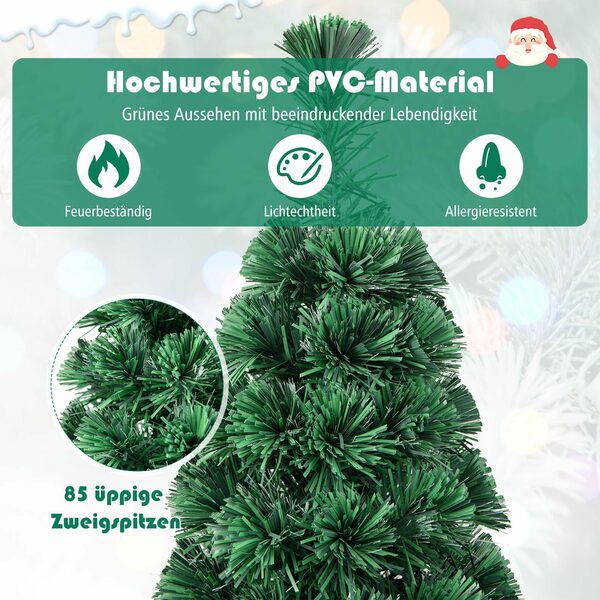 Bild 3 von COSTWAY Künstlicher Weihnachtsbaum, 85 PVC Nadeln, Glasfaser-Farbwechsler