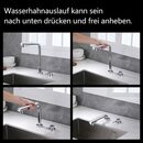 Bild 3 von Sumerain Küchenarmatur Wasserhahn Küche, Waschbeckenarmatur vor einem Fenster installiert (Mischbatterie) Frontfenster-Küchenmischbatterie mit ausziehbarer Brause Hochdruck