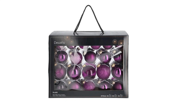 Bild 2 von Weihnachtskugeln, 42er Set Rosa