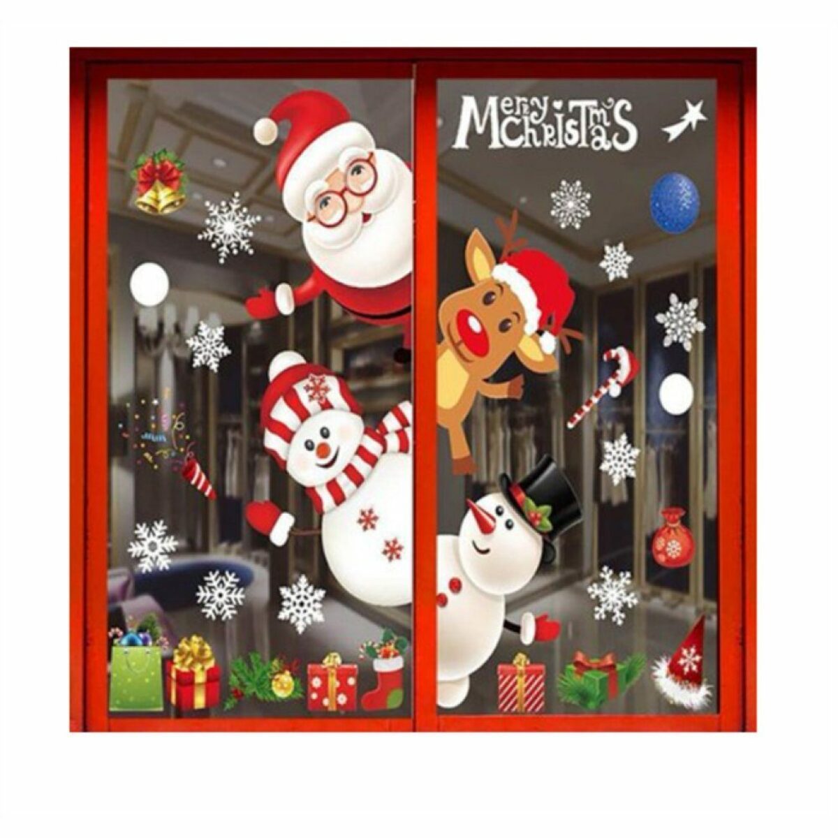 Fenstersticker Weihnachtsdeko Fenster, Fensterbilder Weihnachten Selbstklebend, QttvbTna von