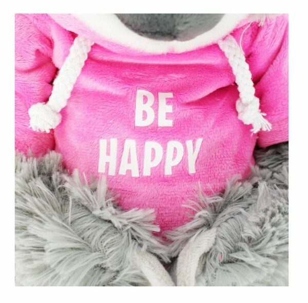 Bild 2 von soma Kuscheltier Faultier Kuscheltier grau XXL 40 cm Faultier Plüschtier Be Happy Pink (1-St), Super weicher Plüsch Stofftier Kuscheltier für Kinder zum spielen