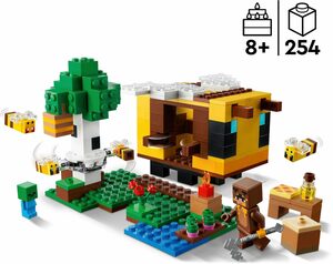 LEGO® Konstruktionsspielsteine Das Bienenhäuschen (21241), LEGO® Minecraft, (254 St), Made in Europe