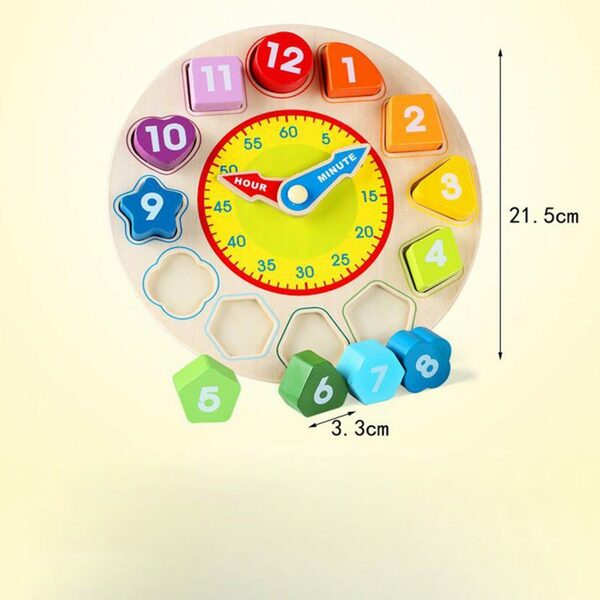 Bild 3 von SUNEE Lernspielzeug Lernuhr aus Holz, Holzspielzeug, Lernuhren für Kleinkinder, Lernen