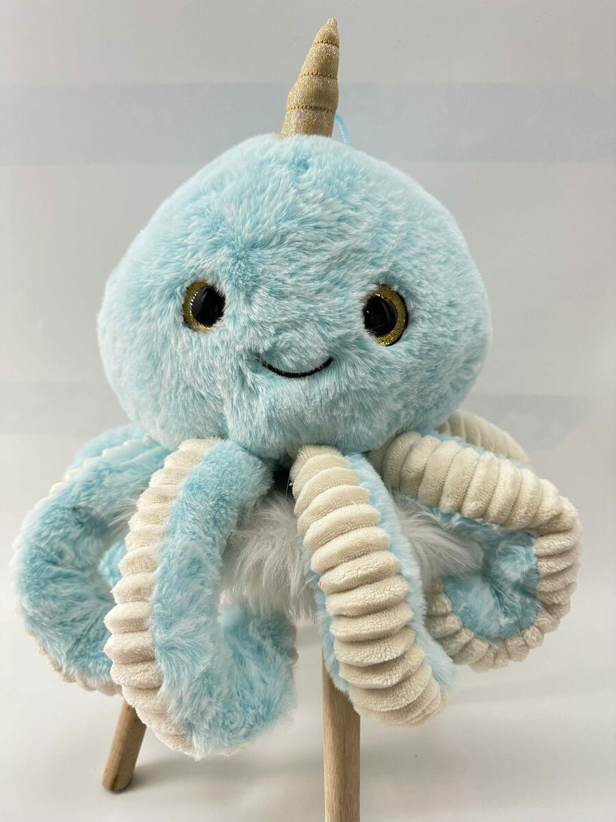 Bild 4 von soma Kuscheltier Krake Plüsch Spielzeug Octopus Kuscheltier Cartoon Oktopus Blau 34 cm (1-St), Kuscheltier Cartoon Oktopus Stofftiere Plüschtiere Geburtstag Geschenk
