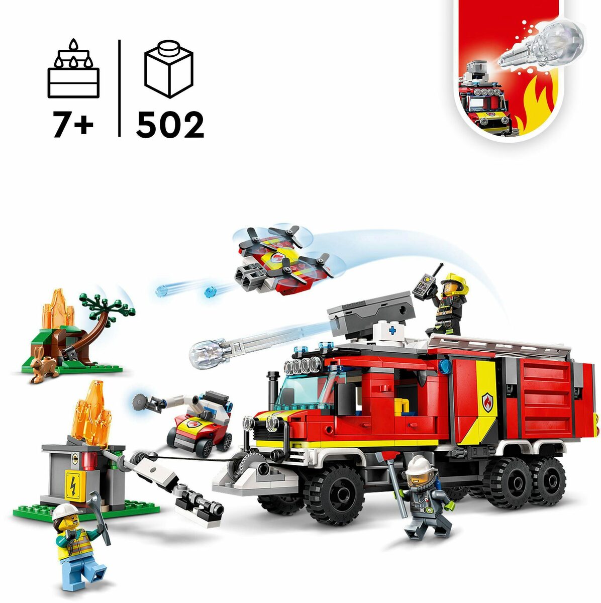 Bild 2 von LEGO® Konstruktionsspielsteine Einsatzleitwagen der Feuerwehr (60374), LEGO® City, (502 St), Made in Europe