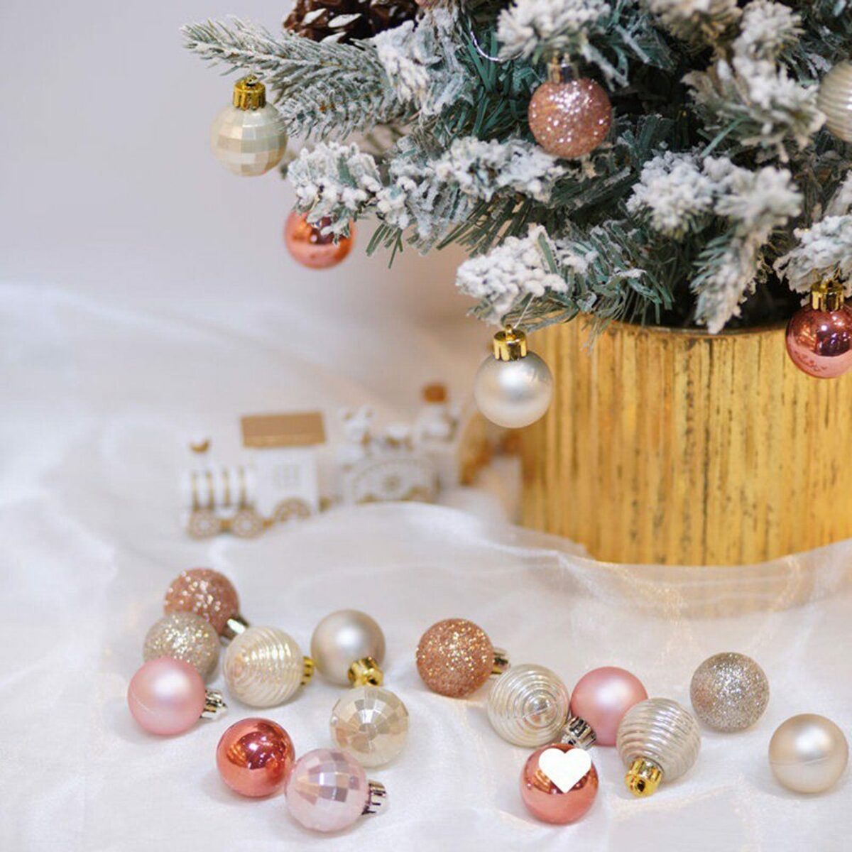 Bild 4 von SCOBLA Weihnachtsbaumkugel Weihnachtskugeln Weihnachtsbaumschmuck (33 St), Weihnachtskugeln Kunststoff, Christbaumschmuck Weihnachtskugeln Set