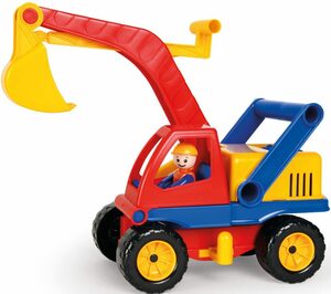 Lena® Spielzeug-Bagger Aktive, mit beweglichem Baggerarm und verstellbarem Fahrgestell