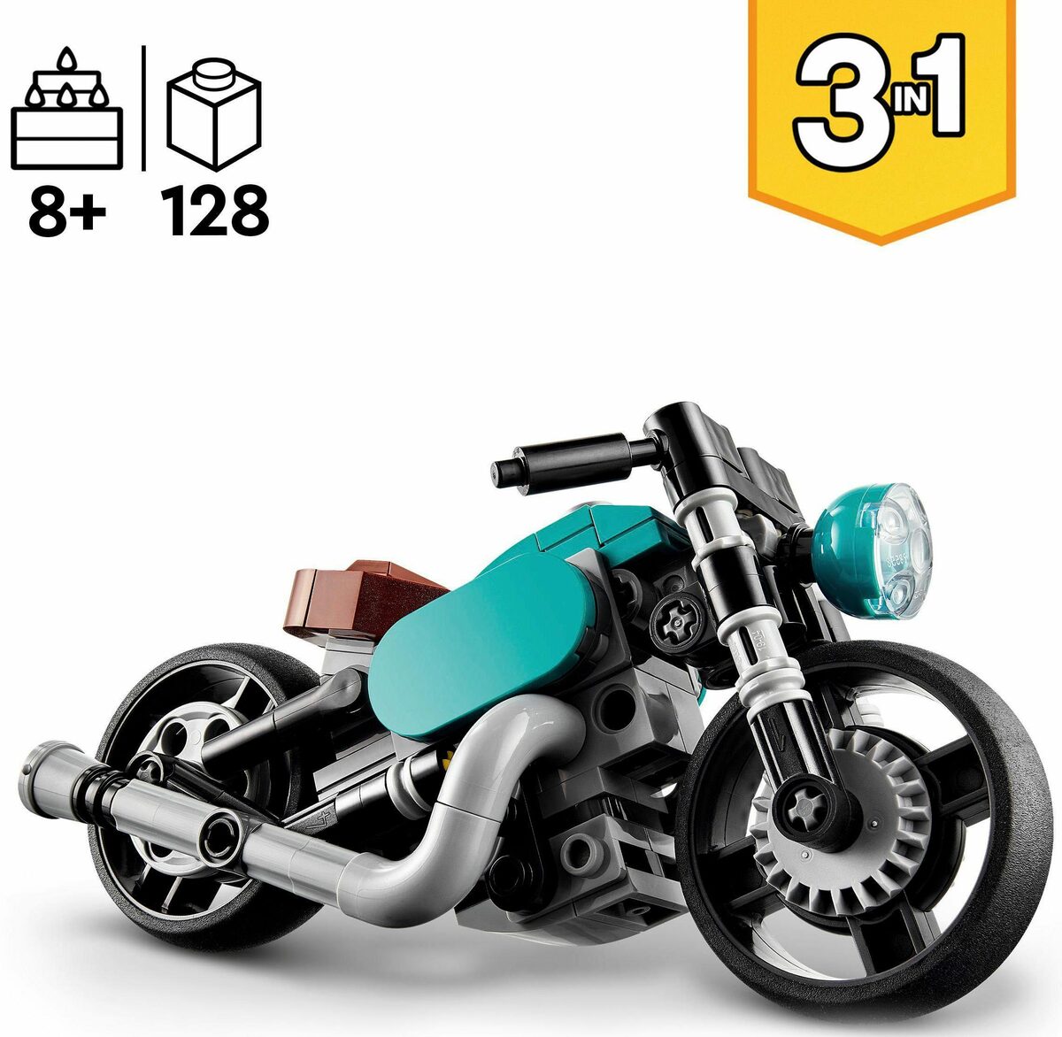 Bild 2 von LEGO® Konstruktionsspielsteine Oldtimer Motorrad (31135), LEGO® Creator 3in1, (128 St)