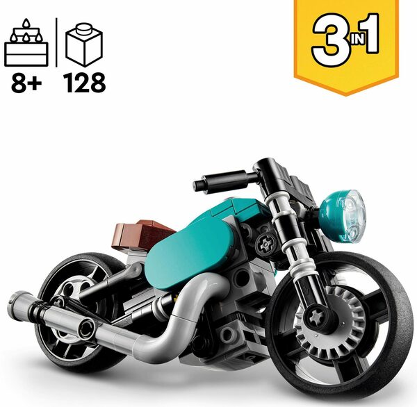 Bild 2 von LEGO® Konstruktionsspielsteine Oldtimer Motorrad (31135), LEGO® Creator 3in1, (128 St)