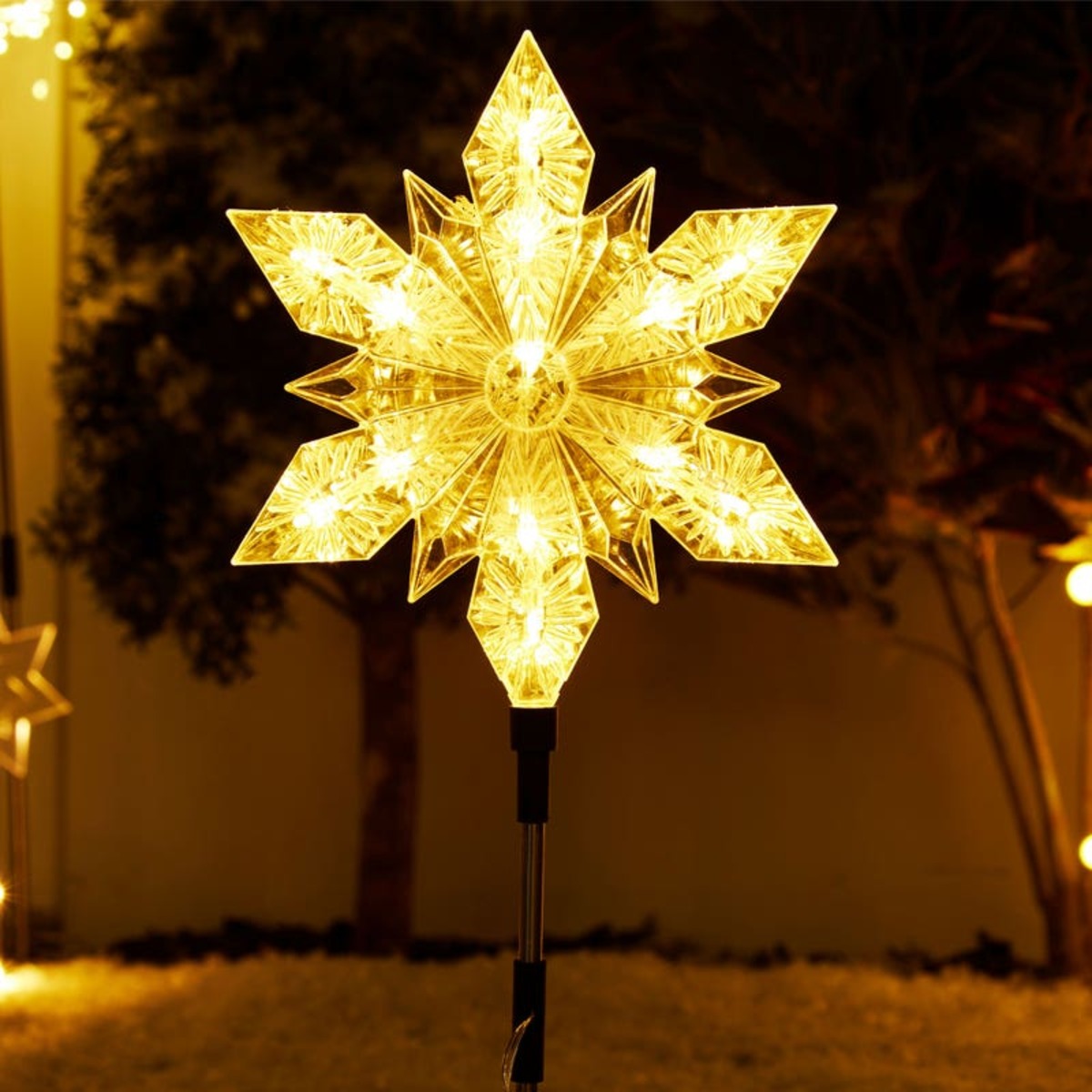 Bild 1 von LED-Stab mit Kristallsternen, ca. 23x23x68cm