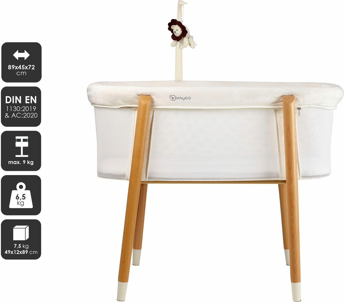 Bild 4 von BabyGo Babybett SleepGood mesh, weiß