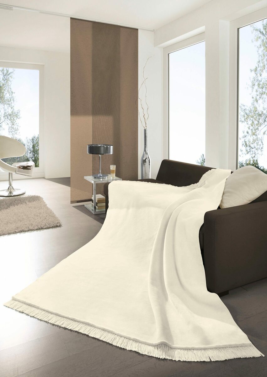 Bild 2 von Wohndecke Unicolour Franse, Biederlack, in vielen Farben, Kuscheldecke