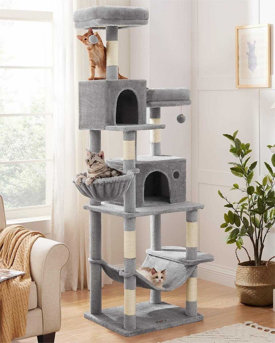 Bild 1 von FEANDREA Kratzbaum, Katzenbaum,199cm,abnehmbaren Abdeckungen,großer Höhle