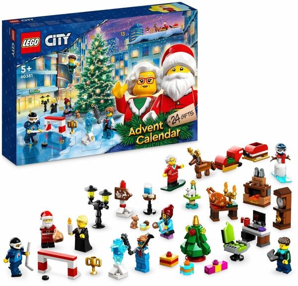 Bild 1 von LEGO® Adventskalender Spielzeug, Spielbausteine, LEGO City 2023 (60381), LEGO® City, Made in Europe