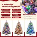Bild 4 von COSTWAY Künstlicher Weihnachtsbaum, mit 8 Lichtmodi & 472 PE PVC Zweigspitzen