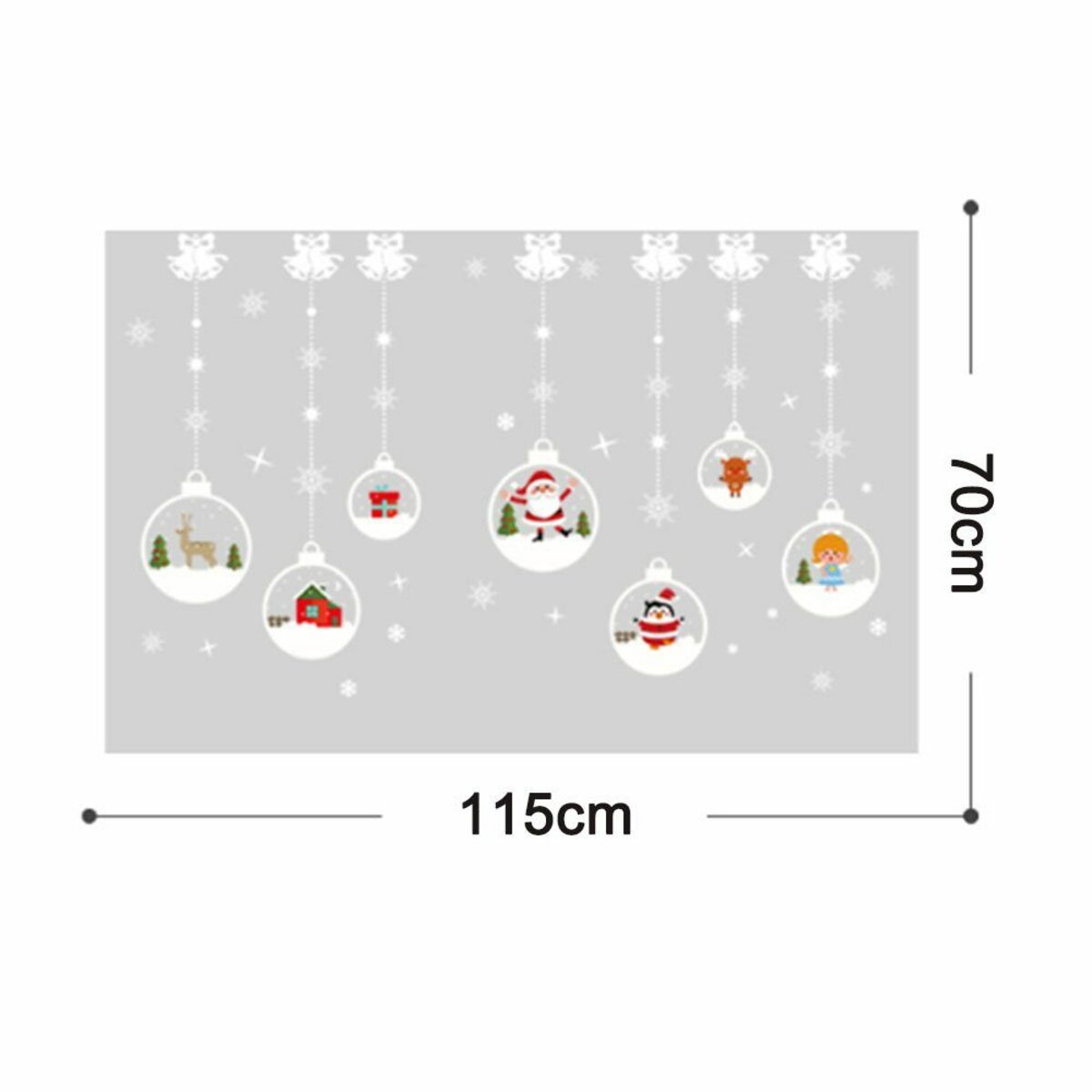 Bild 2 von Fenstersticker Fensterbilder Weihnachten Aufkleber, Wandaufkleber Diy Schneeflocken, Xuigort